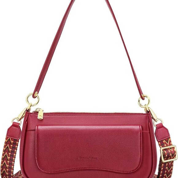 Shoulder Bag for Women Trendy Small Vegan Leather Crossbody Purses Handbags - Picture 1 of 11